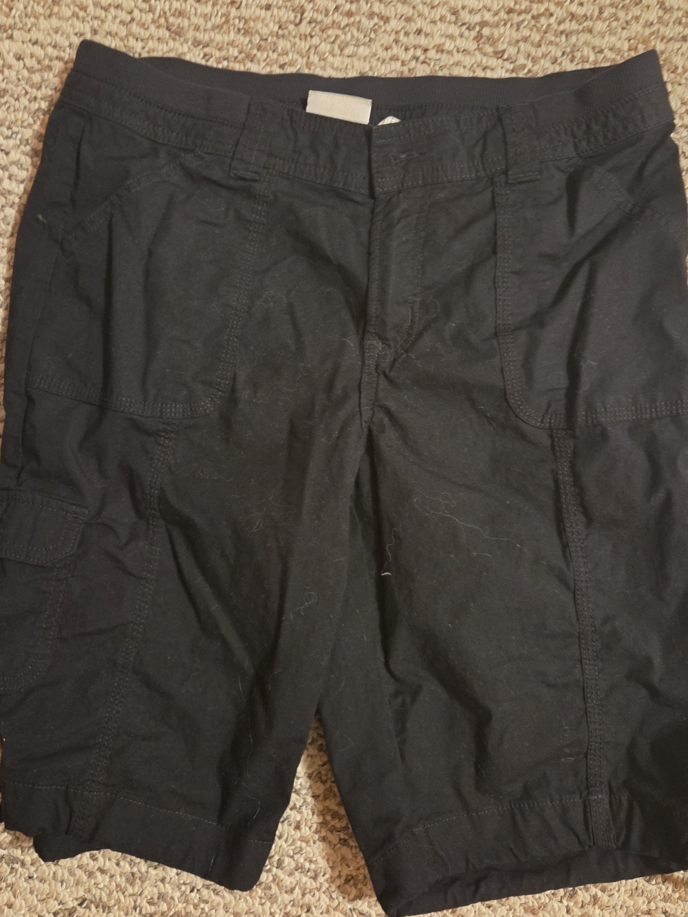 St. John's Bay Black Cargo Shorts Size 8